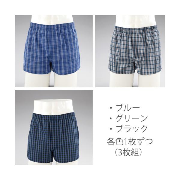 紳士用おしりまで安心 失禁トランクス（3色3枚組）Lサイズ／吸収量約115cc（ミルクヴェッチ）の通販は 5,233円