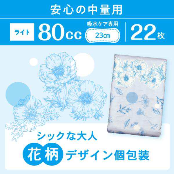 （ケース販売）ポイズ肌ケアパッド 超スリム＆コンパクト 安心の中量用（80cc）22枚入×24袋（日本製紙クレシア）88376