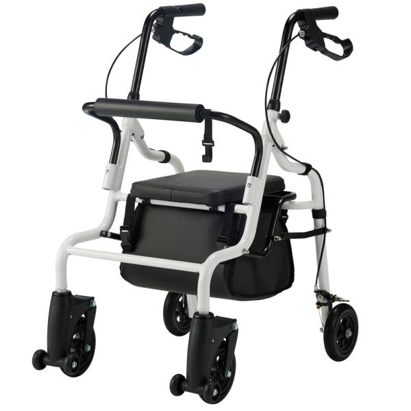 スルーン歩行車 コエル／ホワイト（マキテック）段差スルー機能付き歩行車 KOL-01WH