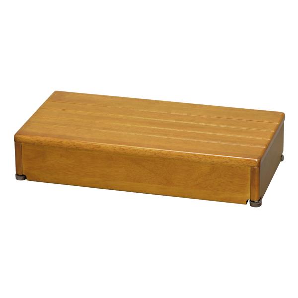 安寿 木製玄関台 60W-30-1段／ライトブラウン（アロン化成）535-566 幅60×奥行30×高さ12cm