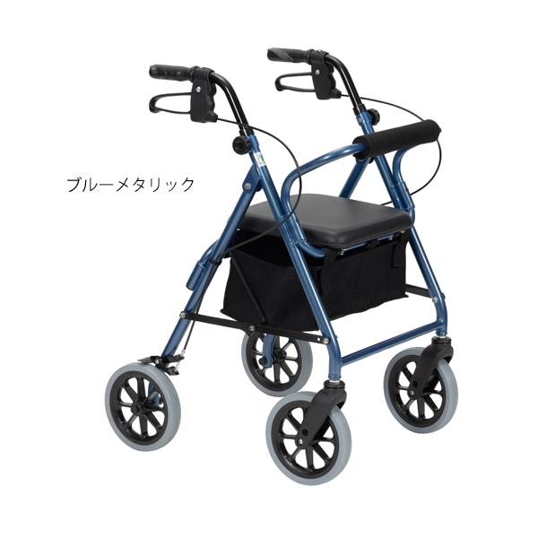 ハッピーIII ／ブルーメタリック 歩行車 （竹虎）117090