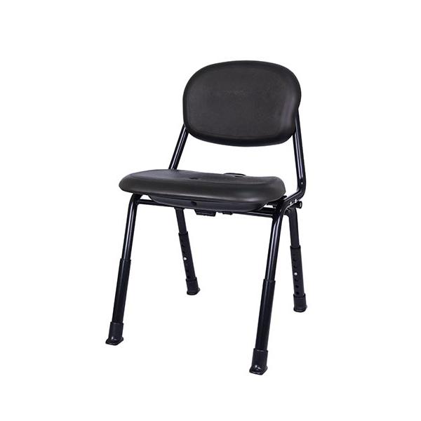 ユニプラス コンパクトシャワーチェア（スマートタイプ）／ブラック（幸和製作所）BSU16