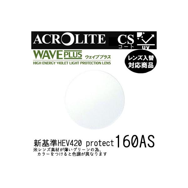 ウェイブプラス160AS　カラーレンズ　ブルーライトカット　イトーレンズ　1.60非球面レンズ　UV420（HEV420）メガネ　レンズ交換用　他店購入フレームOK