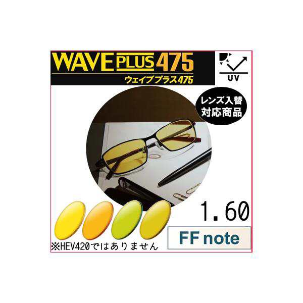 FF-note 1.60 ベーシック ウェイブプラス475 中近両用 単品販売 レンズ交換可能 内面累進 イトーレンズ  UVカット付（２枚）