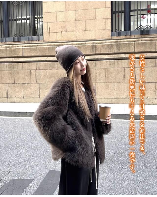 ファージャケット ふわふわ コート ファージャケット レディース 