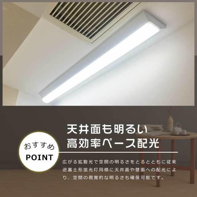≪6本セット≫逆富士 LEDベースライト LED蛍光灯 20W形 器具一体型 逆富士 20W 2灯 LED 逆富士 照明器具 キッチン ベースライト LED 天井直付型 薄型 一体型照明 シーリングライト LEDベースライト 20W型 直管蛍光灯 25W 5000LM LED照明器具 63CM 20W型 ベース照明 施設照明の通販は