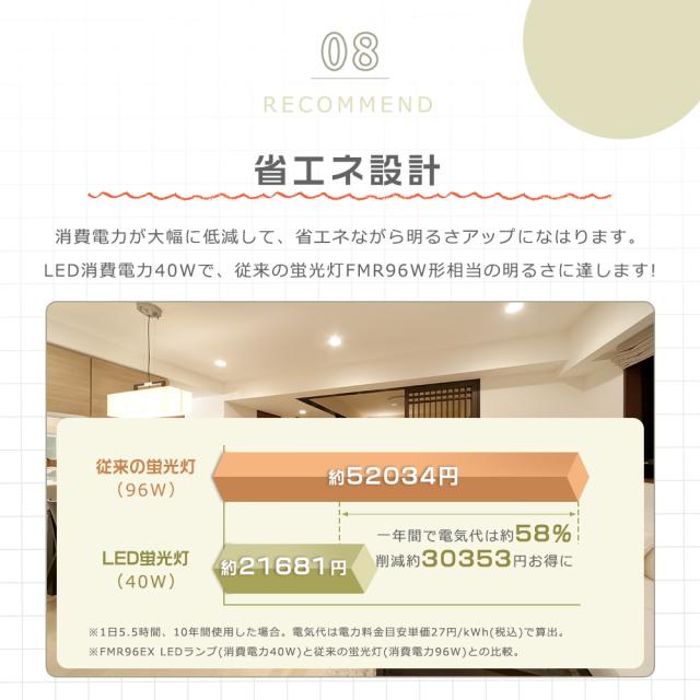 【お買い得品】4本セット LEDツイン蛍光灯 FMR96形 FMR96EXL FMR96EXW FMR96EXN FMR96EXD FMR96W形対応 FMR96型 代替用LED蛍光灯 LED化 ツイン蛍光灯 LEDランプ LED蛍光灯 LEDコンパクト蛍光灯 LED照明器具 口金GY10q 消費電力40W 全光束8000lm LED電球 家庭照明 四色選択_12