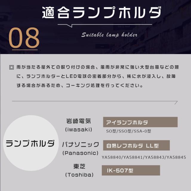 ≪8個入り≫バラストレス水銀灯 LED E39 LEDビーム電球 E39 LED水銀ランプ 水銀灯からLEDへ交換 PAR65 E39口金 LEDレフ電球 レフランプ LED パラストレス水銀灯代替用 LED投光器 屋外用 防水 看板灯 街路灯 1000W相当 IP66防水 屋内屋外兼用 100W 20000lm 100V/200Vに対応_9