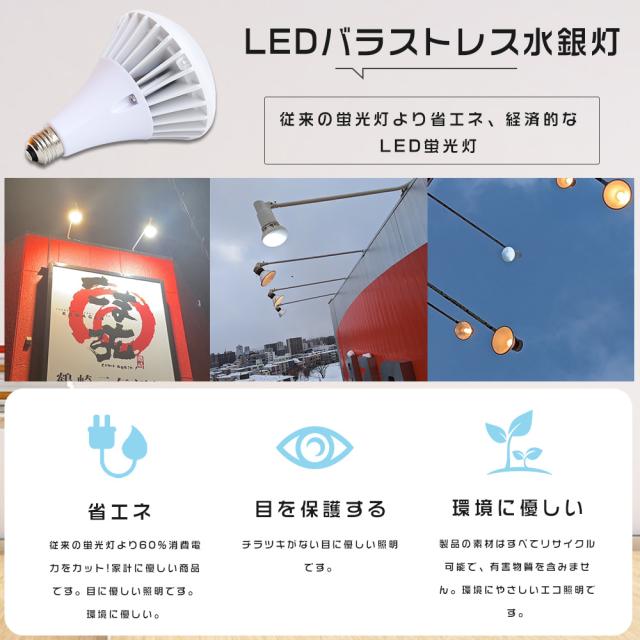 ≪8個入り≫バラストレス水銀灯 LED E39 LEDビーム電球 E39 LED水銀ランプ 水銀灯からLEDへ交換 PAR65 E39口金 LEDレフ電球 レフランプ LED パラストレス水銀灯代替用 LED投光器 屋外用 防水 看板灯 街路灯 1000W相当 IP66防水 屋内屋外兼用 100W 20000lm 100V/200Vに対応_1