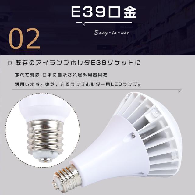 ≪8個入り≫バラストレス水銀灯 LED E39 LEDビーム電球 E39 LED水銀ランプ 水銀灯からLEDへ交換 PAR65 E39口金 LEDレフ電球 レフランプ LED パラストレス水銀灯代替用 LED投光器 屋外用 防水 看板灯 街路灯 1000W相当 IP66防水 屋内屋外兼用 100W 20000lm 100V/200Vに対応_3