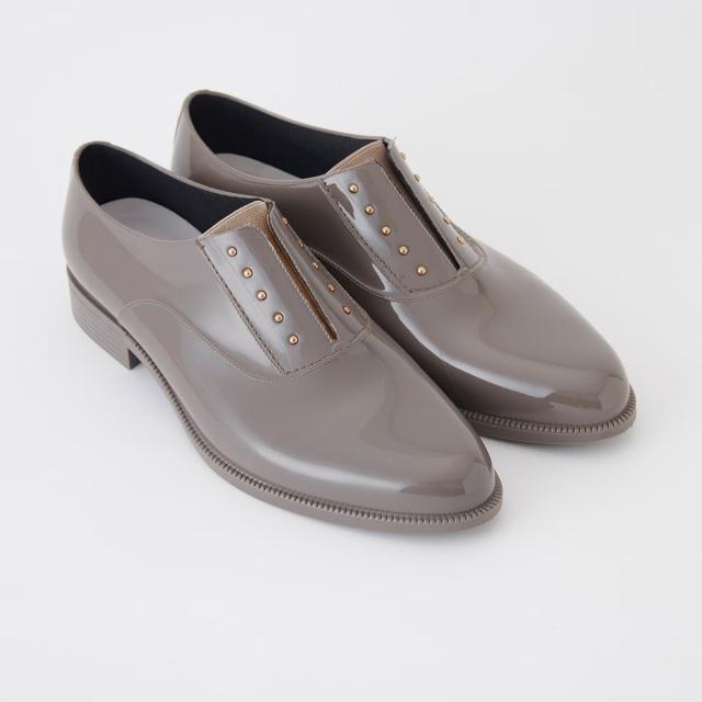 TEMPERATE テンパレイト OMBRE レディース 靴 雨 靴 レインシューズ レイン 防水 完全防水 マニッシュシューズ スリッポン スタッズ 甲高 幅広 PVC オックスフォード マニッシュ 黒 ブラック 晴雨兼用 梅雨 デイリー 通勤 オフィス 送料無料_10