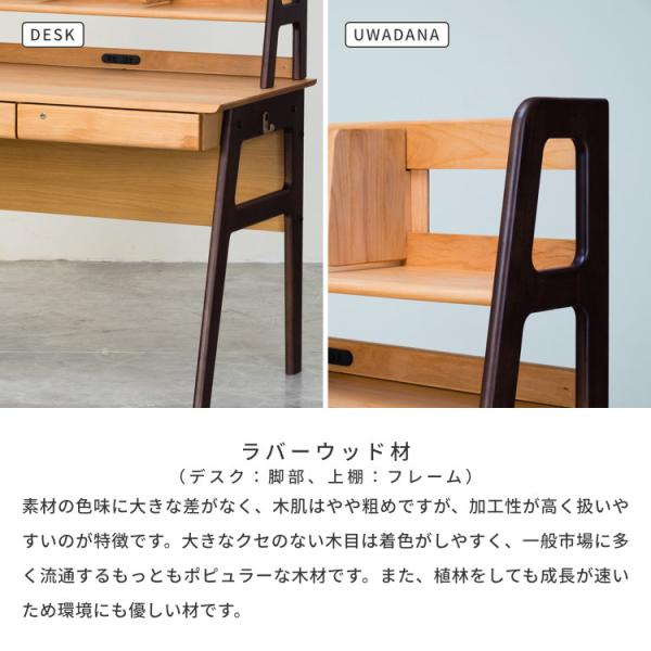 学習デスク 2点セット 学習机 勉強机 書斎デスク 事務机 オフィスデスク pcデスク 上棚 本棚 棚 ラック 収納 鍵 引き出し コンセント おしゃれ シンプル 男の子 女の子 品質保証 ECRU ISSEIKI_5