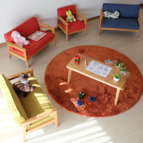 テーブル キッズテーブル 子供用 座卓 幼児 机 センターテーブル ローテーブル 子供家具 北欧 ナチュラル シンプル おしゃれ 学習机 椅子 ソファ アルダー材 ベージュ 品質保証 ISSEIKI KIDS CARBO_10