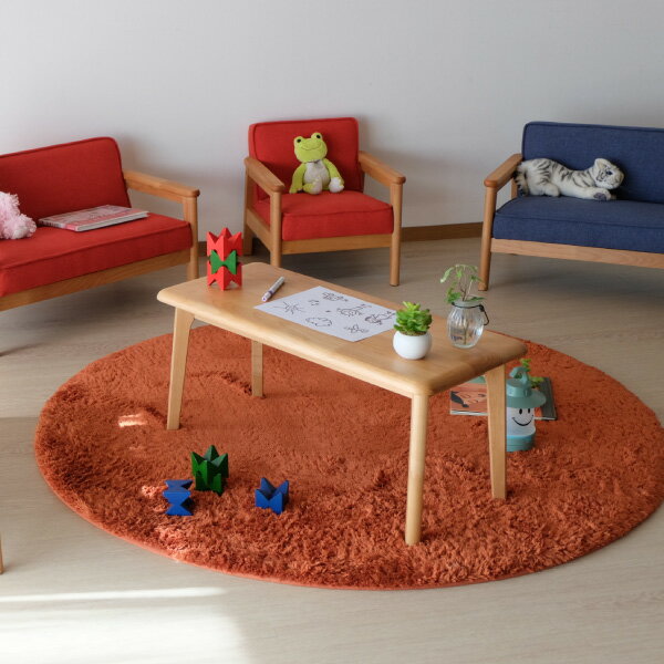 テーブル キッズテーブル 子供用 座卓 幼児 机 センターテーブル ローテーブル 子供家具 北欧 ナチュラル シンプル おしゃれ 学習机 椅子 ソファ アルダー材 ベージュ 品質保証 ISSEIKI KIDS CARBO_9