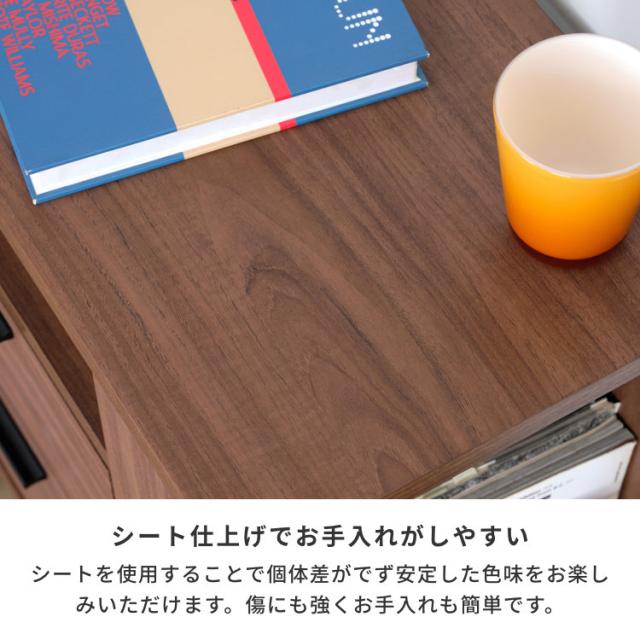 サイドワゴン ワゴン 収納 物入れ 小物入れ コンパクト ミニサイズ キャスターつき 完成品 マガジンラック 整理整頓 シンプル モダン リビング ダイニング 寝室 ウレタン塗装 木製 ISSEIKI LONI_6