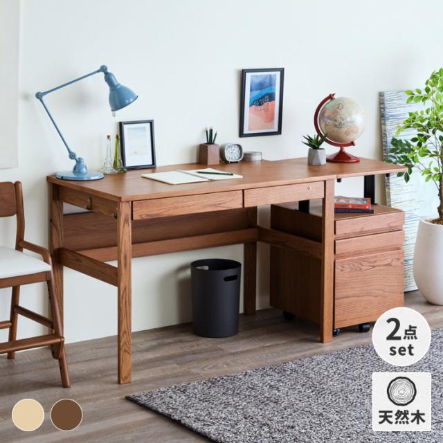 【新品・送料無料】デスク２点セット　ホワイトオーク 楽天市場】【クーポン配布中】デスク2点セット ホワイトオーク