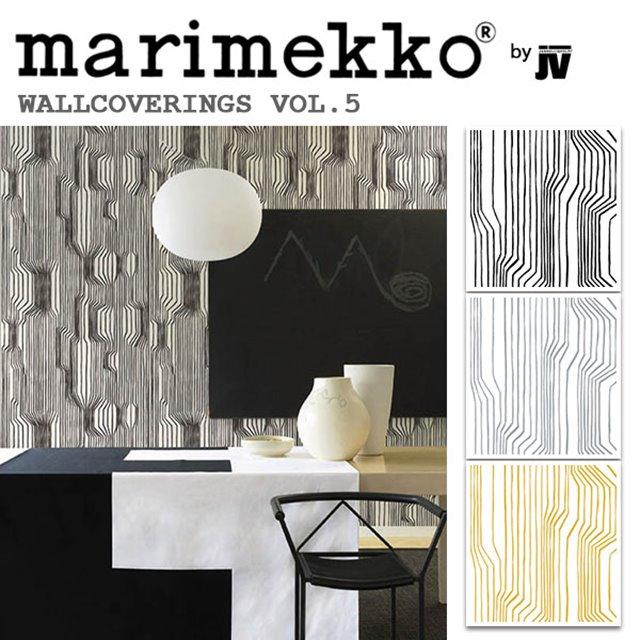 壁紙 クロス のりなし 輸入壁紙 marimekko マリメッコ 品番 23365 23366 23367 Frekvenssi フレクヴェンッシ 1ロール単位販売 巾70cmx10.05m 不織布 F☆☆☆☆ 不燃の通販は 23,430円