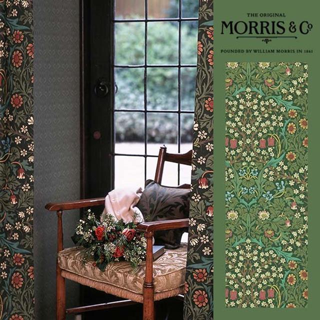 壁紙 クロス のりなし 輸入壁紙 MORRIS&Co. ウィリアムモリス Blackthorn ブラックソーン 品番 WM8610-1 イギリス製 1ロール単位販売 巾52cmx10m 紙 F☆☆☆☆ 不燃
