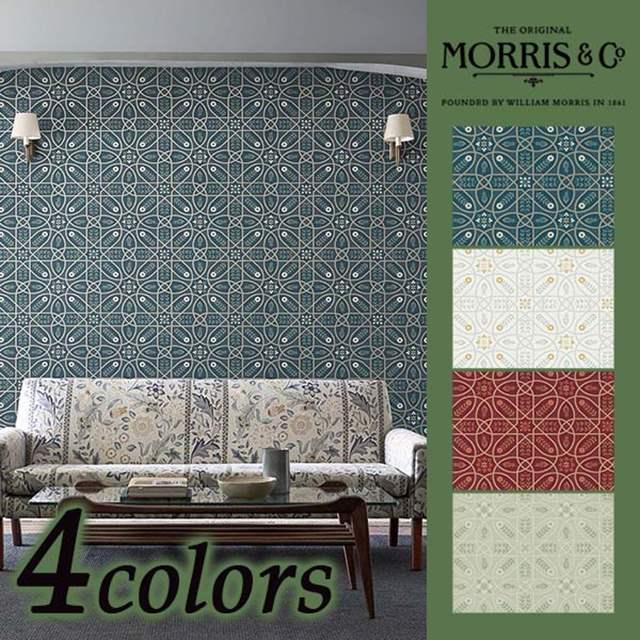 壁紙 クロス のりなし 輸入壁紙 MORRIS&Co. ウィリアムモリス Brophy Trellis ブロフィートレリス 品番 216699 216700 216701 216702 イギリス製 1ロール単位販売 巾68.6cmx10m 紙 F☆☆☆☆ 不燃