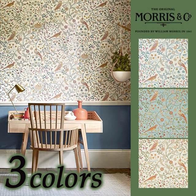 壁紙 クロス のりなし 輸入壁紙 MORRIS&Co. ウィリアムモリス Newill ニューウィル 品番 216703 216704 216705 イギリス製 1ロール単位販売 巾68.6cmx10m 紙 F☆☆☆☆ 不燃の通販は 26,670円
