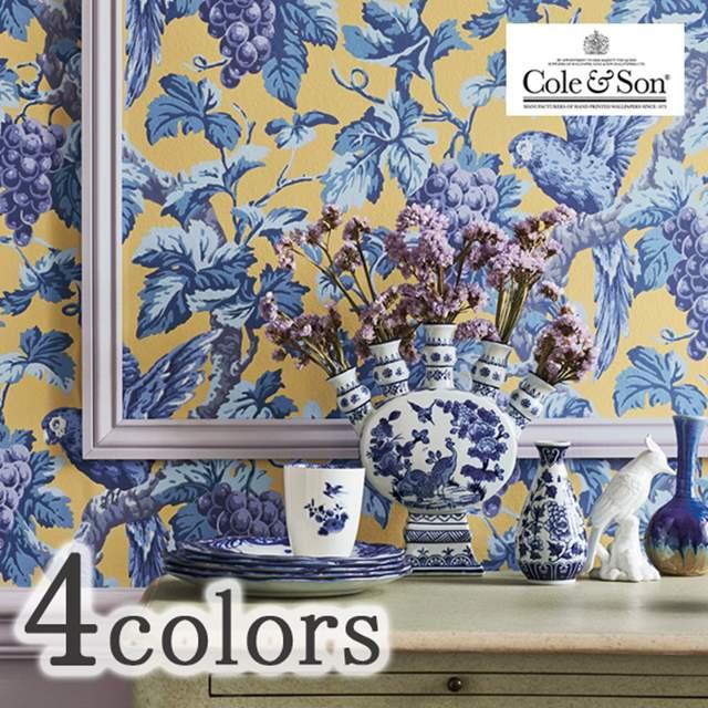 壁紙 クロス のりなし 輸入壁紙 テシード イギリス製 MANOUR HOUSE マナーハウス Cole＆Son コールアンドサン 品番 116/5017 116/5018 116/5019 116/5020 1ロール単位販売 巾52cmx10m 不織布 F☆☆☆☆ 準不燃
