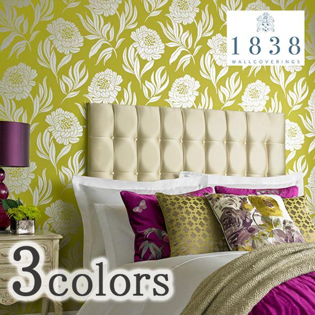 壁紙 クロス 輸入壁紙 イギリス製 THE BLOOMING HOUSE7(ブルーミングハウス7)：1838WALLCOVERRINGS(ウォールカバ—リングス) 品番：1602-106-01,1602-106-02,1602-106-05 1ロール単位販売 巾52cm×10m 不織布 F☆☆☆☆ 不燃 15,246円