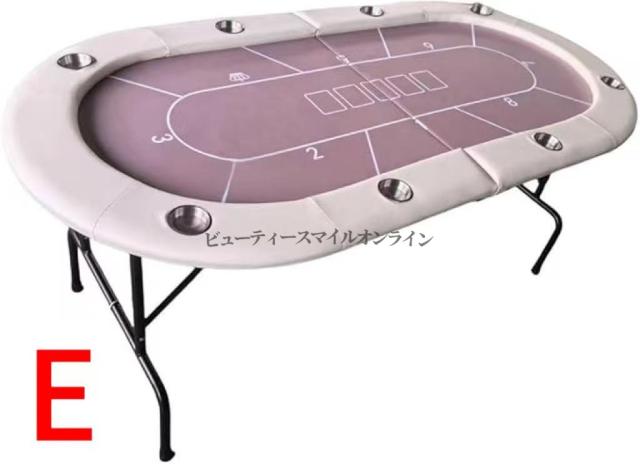 折り畳み式ポーカーテーブル 脚付き完成品 テキサスホールデム用 収納簡単 組み立て不要 ステンレスカップホルダー付き カジノ風 ホームゲーム 持ち運び便利 省スペース プロ仕様_12