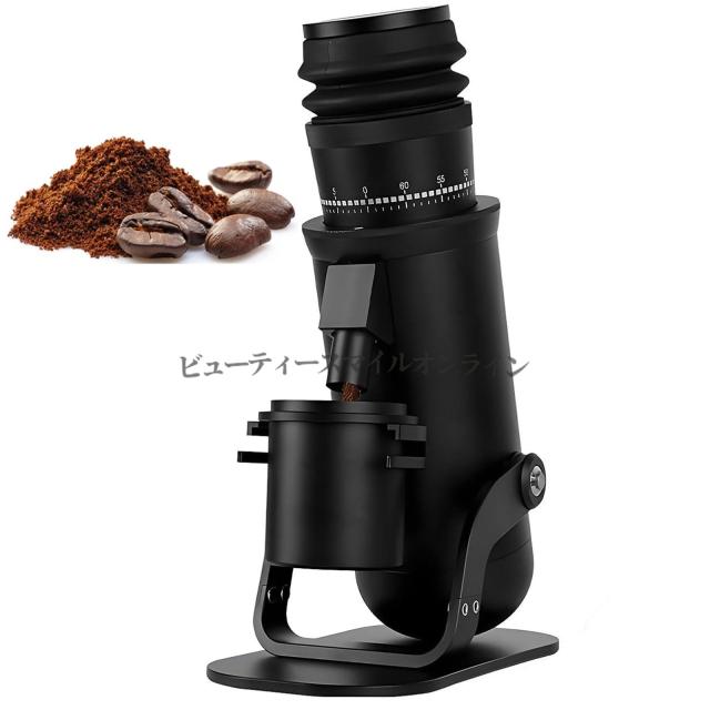 72W高速電動バリスタコーヒーグラインダー 48mmプロ仕様粉砕ディスク搭載 140RPM低速回転で香りを逃がさない 60段階挽き目微調整可能 18g豆容量 自宅カフェ アウトドア 旅行 キャンプ用 静音設計 コンパクト省スペース