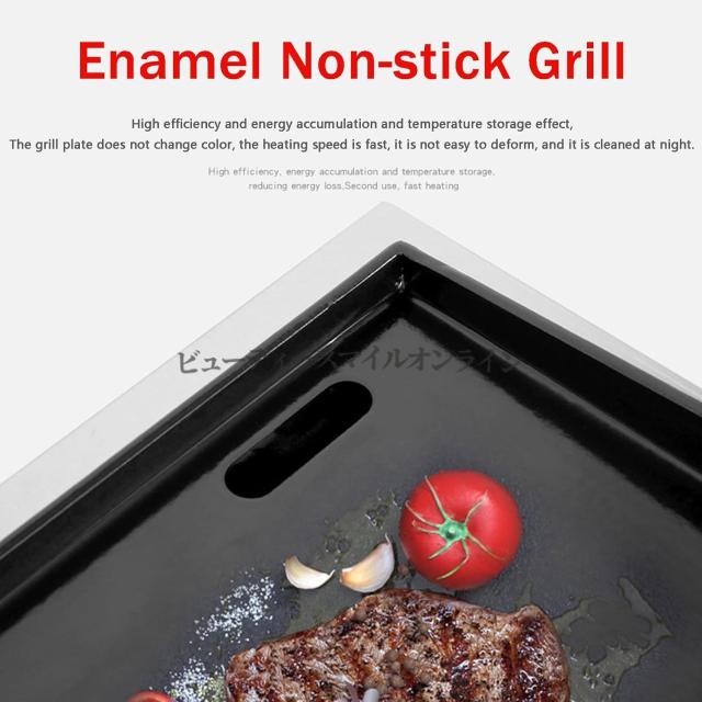 LPガスグリドル 卓上ポータブル 業務用キャンプ フラットトップ鉄板 ステンレス鋼製 720cモデル 高火力調理 省スペース設計 キッチン 屋外 プロパンガス対応 家庭用 焼き肉 ホットプレート 大容量グリルステーション_6