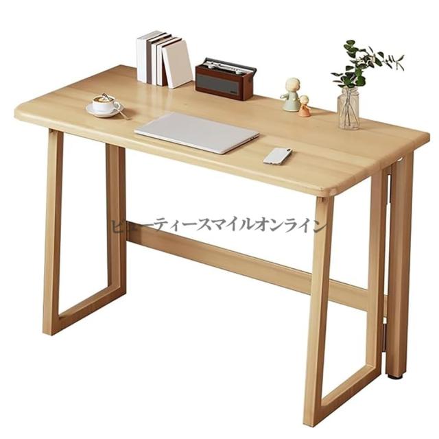 組立不要 折りたたみデスク 完成品 ウォルナット色 80cm 耐荷重 省スペース 学習机 学生用 ライティングテーブル ホームオフィス アウトドア作業台 コンパクトデスク 勉強部屋 北欧風 高級感溢れる 収納場所取らない