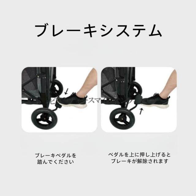 2人乗り 4人乗り ベビーカー 大容量収納 ワンタッチ開閉 折り畳みコンパクト ハンドル高さ調節可能 頑丈なブレーキシステム 家庭用 旅行用 ベビーワゴン 省スペース設計 収納楽々 お手入れ簡単 人気の育児グッズ_5