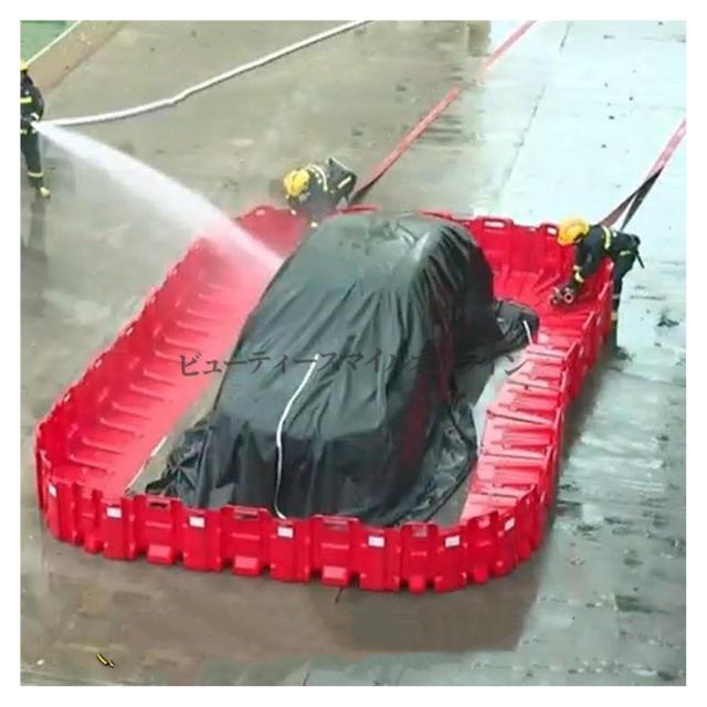 電気自動車火災対応 浸水防止パネル 24個L字型止水板 12個内側曲線付き 水害対策 洪水バリア 防水プレート 豪雨 台風対策 フルードガード 止水バリア 車両用消火セット 基本バージョン 省スペース設置可能 防災倉庫常備必須アイテム