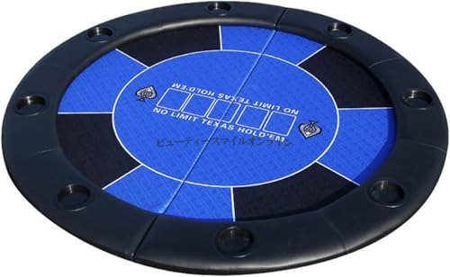 折畳み式 ポーカーテーブル 8人用 円形 カップホルダー付き 収納バッグ同梱 120x120cm 緑2 組立不要 ホームパーティー カジノゲーム 省スペース設計 持ち運び便利 ホールデム対応 レジャー用 業務用 家庭用 カジノテーブル