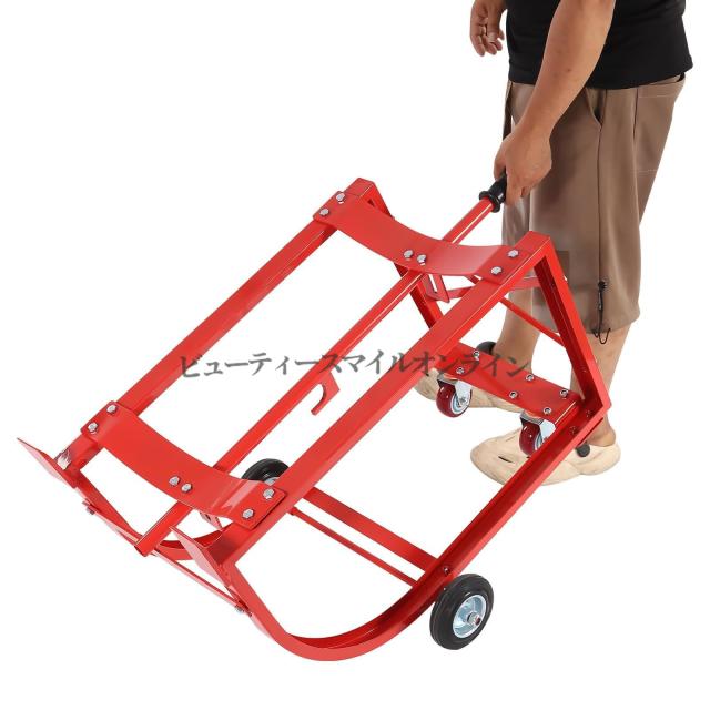 55ガロン ドラム缶ドーリー 600ポンド耐荷重 プロ仕様可動式台車 オイルドラム輸送用クレードル 工場倉庫ガレージワークショップ対応 高耐久鋼製ドラムスタンド 省スペース設計 業務用ドラム受け台 33,875円