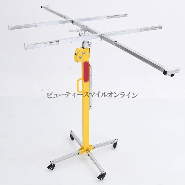 ドライウォールリフター 電動ドリル対応 レベリング穴あけ作業から天井工事まで ハイリフトジャッキ搭載 上部ボードサポート機能 移動用ローリングキャスター付属 亜鉛メッキ鋼管製 業務用DIY用 高荷重対応 省スペース設計 29,054円