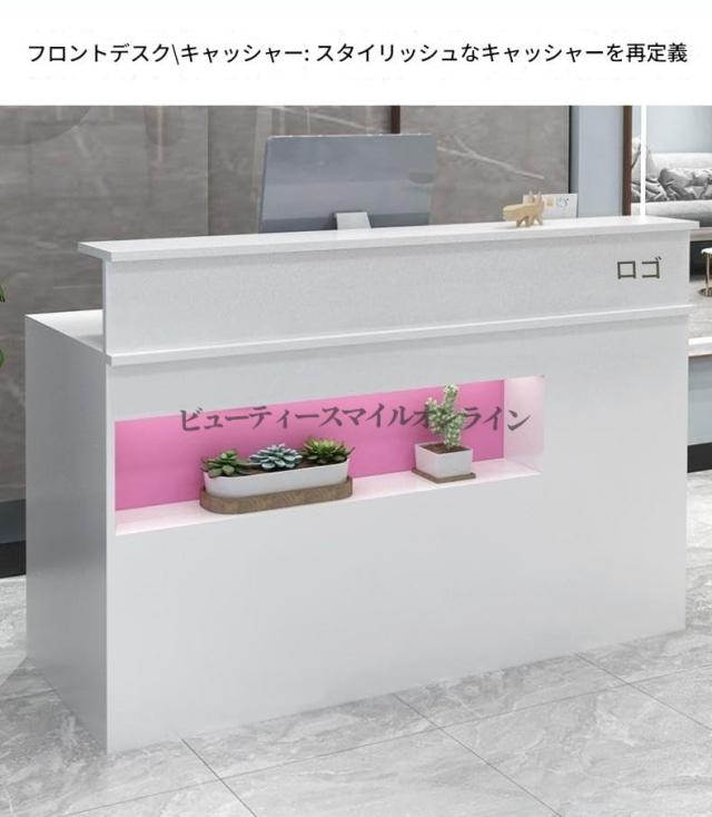 木製レジカウンター 鍵付き引き出し 美容院 衣料品店向け 省スペース 