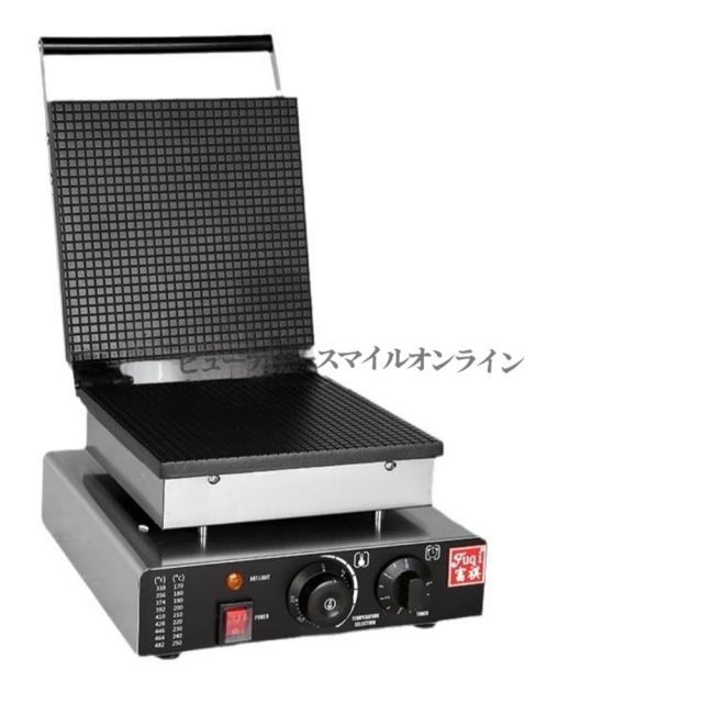 業務用ワッフルメーカー 1750W高火力 テフロンコーティングで焦げ付き防止 110V対応 両面焼きで時短調理 温度調節可能 ワッフルコーンも簡単作成 プロ仕様の耐久性 コンパクト設計で省スペース