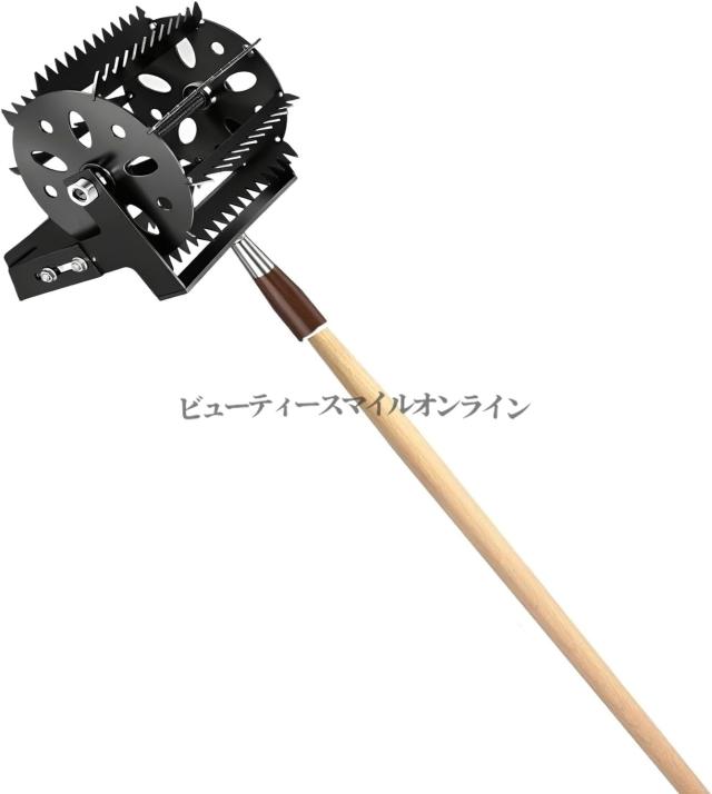 家庭用 3in1 多機能 耕うん機 除草ホイール 手押し式 カルチベーター 雑草除去 土壌ほぐし 溝堀り 同時作業可能 肉厚ホイール 調整可能刃先 車輪付き 移動楽々 省スペース ガーデニング 家庭菜園 植え付け準備 土壌緩和 草刈りレーキ 高