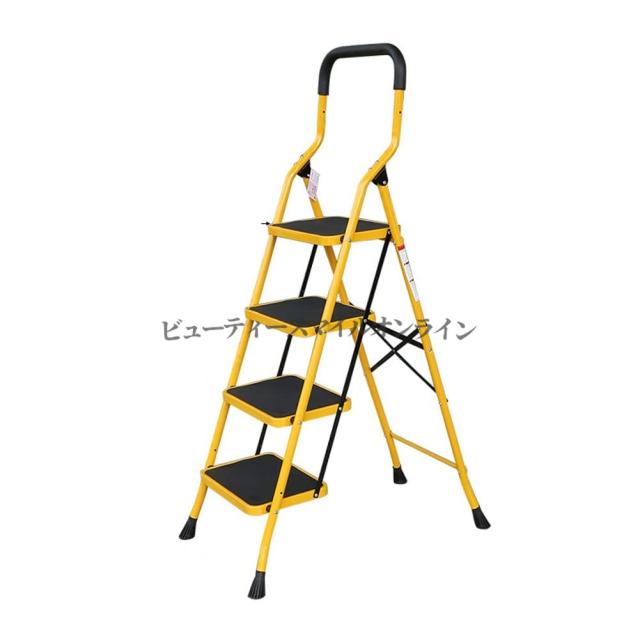 家庭用折りたたみ脚立 3ステップ 4ステップ 5ステップ選択可能 ワイドペダルと拡張アームレスト搭載 171cm高さまで届く キッチン 収納 メンテナンス用 コンパクト収納可能 耐荷重150kg プロ仕様安定性 滑り止め加工 防錆アルミ製 室内作業に最適_8