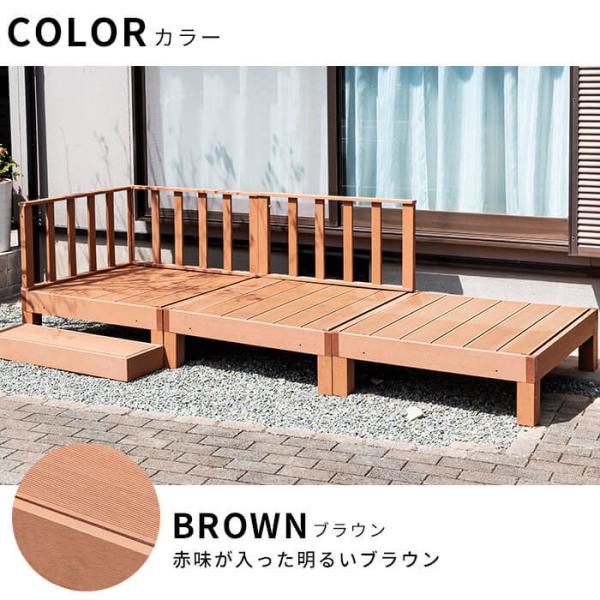 縁台 4点セット ウッドデッキ 人工木 庭 ガーデン エクステリア 縁側 DIY_16