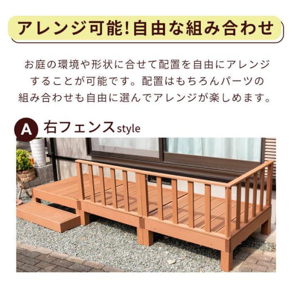 縁台 5点セット ウッドデッキ 人工木 庭 ガーデン エクステリア 縁側 DIY_12