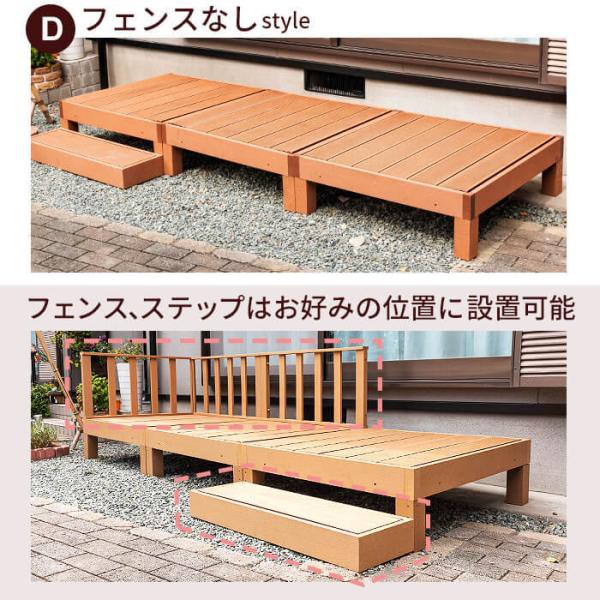 縁台 5点セット ウッドデッキ 人工木 庭 ガーデン エクステリア 縁側 DIY_14
