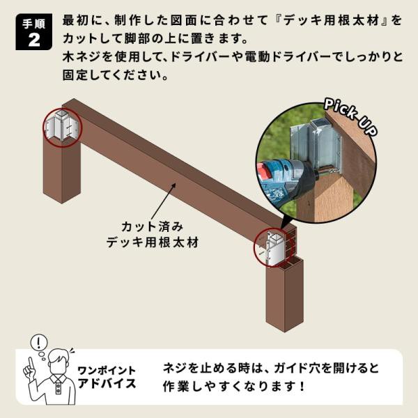 ウッドデッキ 人工木 181.9×200cm 1間サイズ 人工木デッキ DIY キット 庭 デッキ ガーデンデッキ ステージ エクステリア 組み立て DIYセット 水洗いOK_10