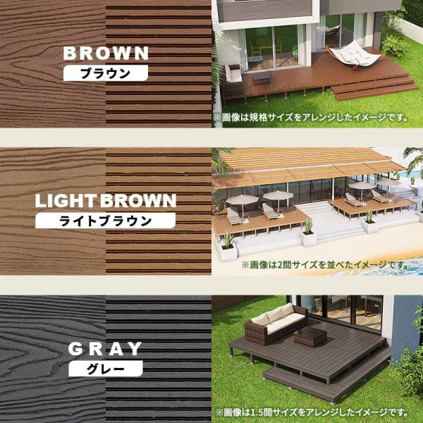 ウッドデッキ 人工木 181.9×200cm 1間サイズ 人工木デッキ DIY キット 庭 デッキ ガーデンデッキ ステージ エクステリア 組み立て DIYセット 水洗いOK_18