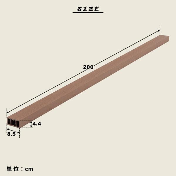 根太材 ウッドデッキ用 長さ200cm 24本 人工木デッキ用 ウッドデッキ DIY 人工木 おしゃれ キット デッキ ガーデンデッキ ステージ 庭 エクステリア_6