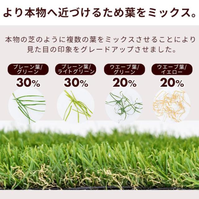 人工芝パネル128枚セット 幅30 人工芝 芝生 タイル タイル ジョイントマット ベランダ セット 11.52平米 デッキ 正方形 屋外_8