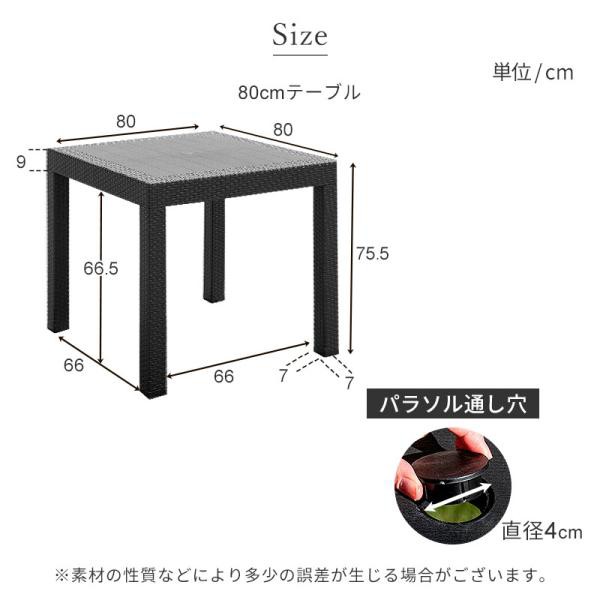 園庭速見表 速見表 日がさ穴有り幅80 軽さ 雨ざらし 露天 ラタン調 ガーデニング 縁側 園庭調度品 庭 中庭 アジアン 縁側