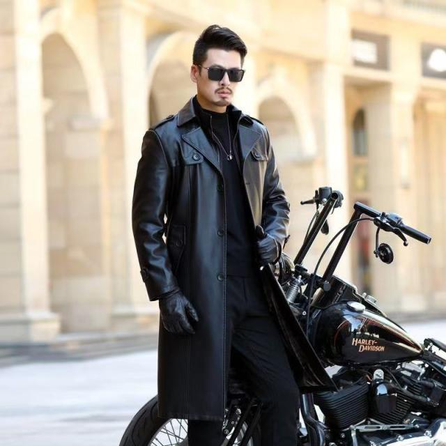 革ジャン 本革 革コート メンズ ロング  裏起毛 レザージャケット コーデ 冬 ビジネス  ライダースジャケット 開襟 冬 暖かい 高級の通販は