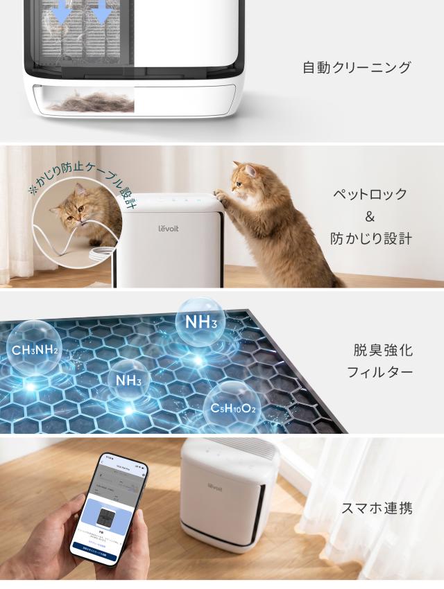 ペット対策】Levoit(レボイト) 空気清浄機 ハイグレード Vital Pet Pro