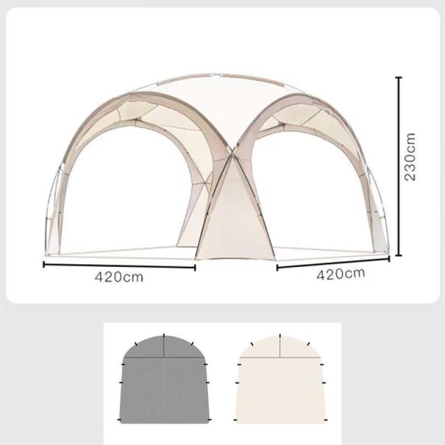 タープテント ドーム型シェード UVカット 防水 軽量 サイドウォール